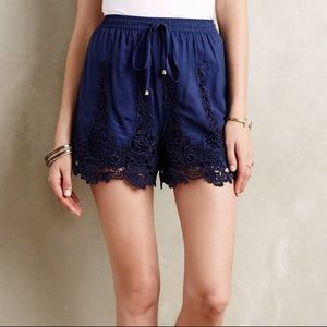 EUC Anthropologie Elevenses Filigree shorts